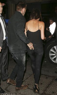 Victoria Beckham clings on to David leaving her boutique after London Fashion Week party | Daily Mail Online David Beckham Wife, Contemporary Dance Moves, Victoria And David, Victoria Beckham Outfits, Victoria Beckham Dress, David And Victoria Beckham, Irish Dancers, Dance Images, Victoria Beckham Style