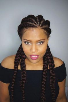 Big Cornrows, Ghana Braid Styles, Ghana Braids Hairstyles, Trendy We Fryzurach, Hair Colorful, Big Braids, Braids Hairstyles Pictures, Cool Braid Hairstyles