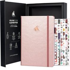 Clever Fox Ultimate Achievers Goal Planner - Focus & Productivity 90 Day Journal. Undated Daily Weekly Monthly Planner Organizer & Hourly Schedule Notebook - Hardcover, A5 Size, Rose Gold Size: 8.3" x 5.8".  Color: Pink. Daily Weekly Monthly Planner, Goals Planner, Hardcover Notebook, Monthly Planner, Pink