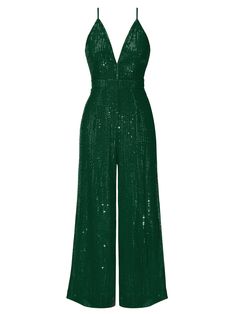 Color: Dark Green 
 Composition: 100% Polyester Stretch: No Stretch Neckline: V-Neck Zipper:?Back Concealed Zipper Package Content: 1 x Women's Jumpsuit Care Instructions: 1. Machine wash cold 2. Do not bleach 3. Do not iron 4. Do not tumble dry 
 Size: There are 5 sizes (S/M/L/XL/XXL) available. Please allow 1-2cm differences due to manual measurement. Thanks for understanding! (All measurements in cm and please note 1cm=0.39inch) 
 
 Note: 
 The Hollow to Floor measurement of our standard d...