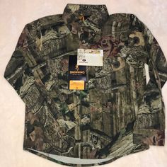 Browning Brand Fieldwesr Button Down Camo Shirts. Boys Size L And Xl. Nwt! Camouflage Cotton Shirt For Outdoor, Outdoor Camouflage Cotton Shirt, Long Sleeve Hunting Tops For Fall, Long Sleeve Tops For Hunting In Fall, Camouflage Long Sleeve Cotton Shirt, Long Sleeve Camouflage Cotton Shirt, Outdoor Camouflage Top With Pockets, Camouflage Long Sleeve Shirt For Fall, Fall Camouflage Long Sleeve Shirt