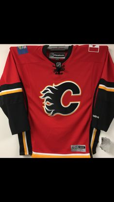 the jersey worn by the flames hockey team