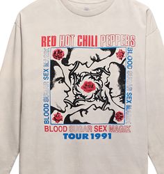 i like this coz of the mixed treatments happening with the roses and people and typography Sweatshirt Inspiration, Custom T Shirts Design, T Shirts Design, Chili Peppers, Hot Chili, Clothing Details, Shirts Design, Custom T Shirts, Red Hot