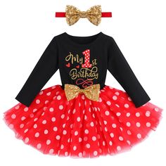 PRICES MAY VARY. BABY GIRL BIRTHDAY PARTY DRESS --- Adorable “It’s my 1st 2nd 3rd birthday” long sleeve dress with sequin bowknot headband 2pcs party outfit is perfect for your baby girl to wear on her special day! These princess first second third birthday party polka dots tutu dress makes an ideal outfit and keepsake for your little one's birthday. Eye-catching and fun, perfect for cake smashing parties, photography, daily and more CUTE DESIGN --- Cute Baby girl birthday party long sleeve mesh Tutu En Tulle, Tutu Cakes, Birthday Tutu Dress, Girls Birthday Party Dress, Mouse Dress, Princess Tutu, Long Sleeve Sequin, Birthday Party Dress