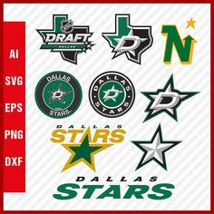 Dallas Stars SVG, NHL National Hockey League Team SVG Logo Clipart Bundle - #lashextensions #dallasstylist #brows Stars Png, Stars Logo, Stars Svg, Star Clipart, Hockey Humor