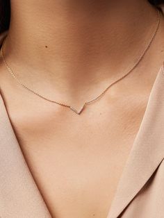 Ana Luisa Jewelry Necklaces Pendant Necklaces V-Necklace Vida Sterling Silver | Gemstone Jewelry Jewelry Necklace Simple, Fancy Jewelry Necklace, Pretty Jewelry Necklaces, Pola Gelang, Gold Fashion Necklace, Classy Jewelry, Fancy Jewellery, Minimal Jewelry, Fancy Jewelry