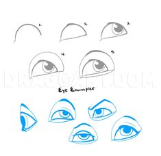 how to draw an eye step by step