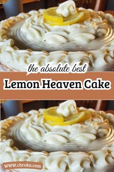 the lemon heaven cake is ready to be eaten