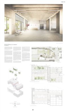 an architectural drawing shows the interior and exterior of a building