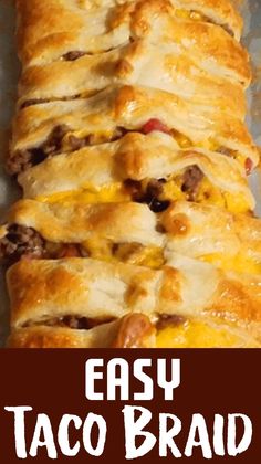 an easy taco bread recipe with cheese and meat