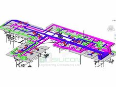 an image of a diagram of a building with different sections and colors on the floor