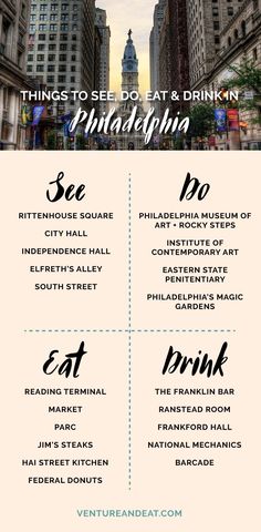 the top ten things to see and eat in philadelphia