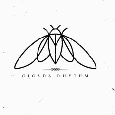 the logo for cicada rhythm, an artisan brand that is based on bees