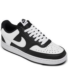 in stock Casual Black And White Sneakers For Sports, Casual High-top Skate Shoes In Black And White, Casual Black And White Low-top Skate Shoes, Casual Black And White High-top Skate Shoes, Nike Court Vision Low, Nike Court Vision, Court Vision, Line At, Finish Line