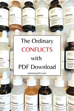 The Ordinary Conflicts with PDF Download The Ordinary Skincare Peeling Solution, The Ordinary Natural Moisturizing Factors + Ha, The Ordinary Caffeine Solution 5% + Egcg, The Ordinary Pycnogenol 5%, The Ordinary Retinoid 2% Emulsion