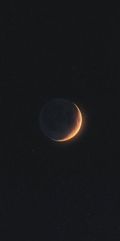 an eclipse in the night sky with stars