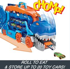 an advertisement for toys that are in the shape of a shark with teeth on it