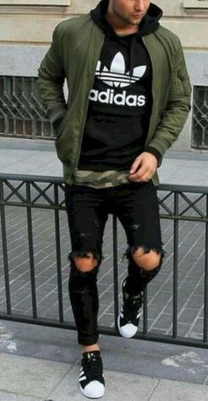 Addidas Shirts, Black Outfit Men, Nice Jeans, Black Men Fashion Swag, Mens Casual Outfits Summer, Swag Outfits Men, Stylish Men Casual, Jeans Outfit Casual, Hipster Mens Fashion