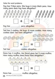 the worksheet for addition and subtractions to help students learn how to use