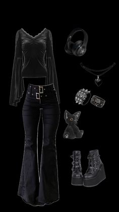 aesthetic goth winter outfit black outfit inspo Goth Outfits Winter, Winter Outfit Black, Winter Outfit Aesthetic, Goth Winter, Goth Outfit Inspo, Goth Fits, Goth Outfit Ideas, Punk Style Outfits, Estilo Emo