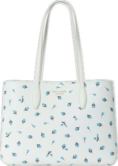 Kate Spade Feminine Shopping Bags, Blue Kate Spade Tote Bag, Kate Spade Tote Bag Kate Spade New York, Kate Spade On-the-go Tote Shoulder Bag, Kate Spade Spring Floral Print Bag, The Small Things, Floral White, Small Things, Large Tote