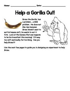 an animal worksheet with the words help gorilla out