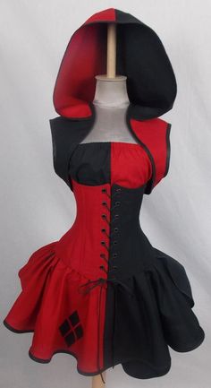 Villain Style, Red And Black Top, Harley Quinn Costume, Harley Quinn Cosplay, Fantasias Halloween, Joker And Harley Quinn, Cosplay Outfits, Gotham, Harley Quinn