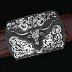 Comstock Heritage Signature Longhorn ACCESSORIES - Additional Accessories - Buckles COMSTOCK HERITAGE Teskeys Cohesive Wardrobe, Burned Hats, Cowboy Spurs, Cowgirl Belts, Western Buckles, Cowboy Outfits, Vintage Belt Buckles, Coastal Cowgirl, Vintage Belt