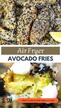 a plate with severale air fryer avocado fries