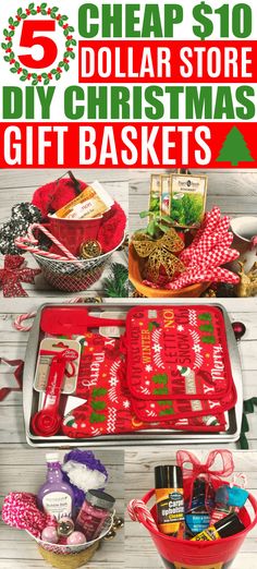 dollar store diy christmas gift baskets