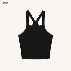 SMFK Temple Chinese Bandeau Sporty Top Black - Design: SMFK's new Chinese cross-knit bandeau designed in 2024. Inspired by the collar shape in Chinese classical clothing, only retaining the ribbon of the collar body to form a cross-strap design. Handmade style hollow cross flower chain embroidery. Size (in cm) Chest Back Length S 28 15 M 30 16 L 32 17 Fitted Top With Seamless Construction And Cross Back, Black Seamless Cross Back Top, Black Seamless Cross-back Top, Fitted Cross Back Top, Fitted Solid Color Cross Back Top, Black Stretch Bandage Tops, Black High-stretch Tank Tops, Black High Stretch Tops With Tank Straps, Casual Black Cross Back Top