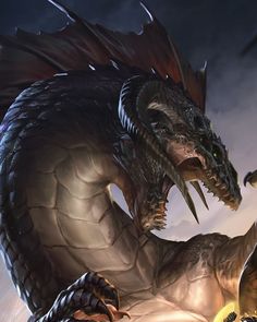 an image of a dragon attacking another dragon