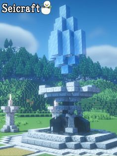 Minecraft Crystal, Minecraft Fountain, Crystal Fountain, Minecraft Kingdom, Minecraft Steampunk