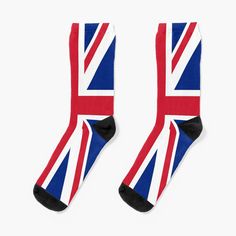 Super soft all-over printed knit socks with extra cushioning in the sole. Suitable for men and women. The Union Jack on a pair of socks! Awesome socks featuring the Union Jack, which is the flag of Great Britain. Red, white and blue and very very cool. Great gift for Anglophiles. Visit our shop at for more like this, and for a wide variety of adorable socks for everyone! Copyright Scarebaby Design, a trademarked brand name. You may not reproduce, copy, or otherwise re-use this design in any form Awesome Socks, United Kingdom Flag, Jack Flag, Union Jack Flag, The Union, Union Jack, Cool Socks, Socks For Sale, Knitting Socks