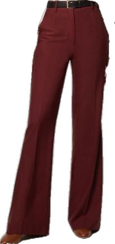 Burgundy Wide Leg Pants For Fall Workwear, Fitted Burgundy Pants For Work, Burgundy Full Length Work Pants, Burgundy Full-length Pants For Work, Chic Burgundy Pants With Pockets, Burgundy Full Length Workwear Pants, Red Fitted Wide Leg Pants For Office, Red Fitted Wide Leg Office Pants, Red Wide Leg Pants For Workwear In Fall