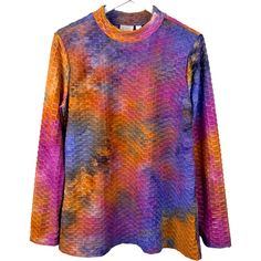 Nwt Logo Lori Goldstein Womens L Tie Dye Long Sleeve Knit Shirt Top Blouse Is “Yummy Material” =Very Soft Size - L Condition - Never Been Worn New! Textured Crew Neck Tops For Fall, Stretch Multicolor Knit Top, Stretch Textured Knit Blouse, Fall Crew Neck Purple Blouse, Purple Crew Neck Blouse For Fall, Textured Crew Neck Top For Layering, Fall Purple Crew Neck Blouse, Textured Long Sleeve Tops For Fall, Multicolor Crew Neck Blouse For Fall