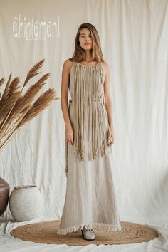 Festival Clothing Women, Fringe Dresses, Summer Fringe, Dresses Casual Boho, Organic Dress, Festival Outfits Women, Bohemian Dresses, Fashion Crafts, Bohemian Mode