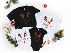 Custom Name Christmas Reindeer Shirt, Xmas Family Name Shirt, Xmas Personalized Gift, Custom Xmas Tee, Custom Name Shirt, Personalized Shirt SIZING AND COLORS Make sure you check our size-chart before you place your order. If you are not sure about sizing please measure your favorite t-shirt and compare measurements to the chart for the best fit for you. For detailed sizing information and t-shirt color options, please see listing images.   HOW TO ORDER 𝟏. Please, Check and Review all Photos. ? Reindeer Shirt, Xmas Tees, Christmas Reindeer, Personalized Shirts, Shirt Price, Reindeer, Custom Print, Color Design, Colorful Shirts