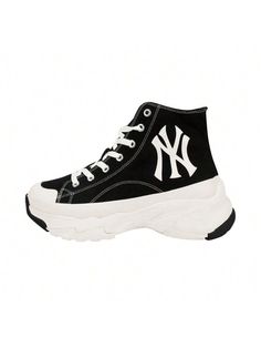 UNISEX Chunky High New York Yankees Black Sneakers Sportstyle Shoes Black         Sports & Outdoor Shoes, size features are:Bust: ,Length: ,Sleeve Length: Casual Athletic Shoes, Coffee Painting, Casual Athletic, Womens Athletic Shoes, Black Sneakers, Outdoor Shoes, Outdoor Woman, New York Yankees, Shoes Black