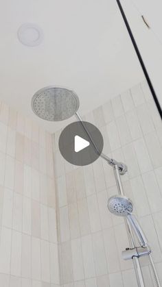 the shower head is connected to the ceiling