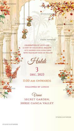 Painted Invitations Wedding, Traditional Wedding Inspiration, Haldi Ceremony Invitation Card, Sikh Wedding Invitations Cards, Graphic Wedding Invitations, Royal Background, Shadi Card