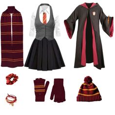 harry potter costume and accessories including gloves, mittens, scarf, scarves, hat