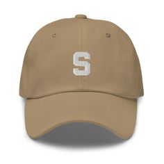 "This initial dad hat makes a perfect gift for your bridal party, bachelorette parties, or is a great 'treat yourself' gift!  * 100% chino cotton twill * Unstructured, 6-panel, low-profile * 6 embroidered eyelets * 3 ⅛\" (7.6 cm) crown * Adjustable strap with antique buckle * Head circumference: 20 ½″-21 ⅝″ (50.8 cm-53.3 cm)" Eagles Hat, Emo Clothes, Tie Dye Hat, Hunting Hat, Baddie Aesthetic, E Boy, Grunge Fairy, Base Ball, Hunting Gifts