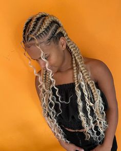 Lovely Blonde Braids and Waves Cornrow Blonde Braids, Black And Blonde Stitch Braids, Blonde Feed In Braids Black Women, Blonde Stitch Braids Black Women, Blonde Stitch Braids, Blonde Cornrows, Kids Cornrow Hairstyles Natural Hair, Kids Cornrow Hairstyles, Ghana Braid Styles