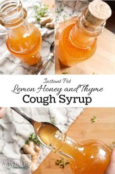 lemon honey and thyme cough syrup