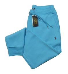 Jogging Style, Active Wear Pants, Double Knit, Double Knitting, Polo Ralph Lauren Mens, Ralph Lauren Men, Aqua Blue, Jogger Pants, Classic Looks