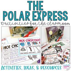 the polar express activities for the classroom are included with pictures and text to help students learn how to use them