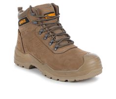 Introducing the DeWalt Bowman Work Boots, these boots are meticulously engineered to meet the demands of tough job sites while keeping you protected and comfortable throughout your workday. Cushioned insole that offers excellent support and shock absorption. Leather upper, Lace-up closure, Pull tab for easy on/off, Lightly padded tongue and collar, Rubber outsole, Cushioned footbed | Men's DeWALT Bowman Work Boot in Sand Size 13 Steel Toe Lace-up Work Boots, Durable Round Toe Safety Work Boots, Durable Safety Work Boots With Round Toe, Lace-up Steel Toe Work Boots, Shock Resistant Brown Work Boots For Outdoor, Rugged Shock Resistant Work Boots For Construction, Rugged Shock Resistant Boots For Safety, Brown Shock Resistant Work Boots For Outdoor, Safety Boots With Impact Resistant Round Toe