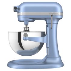 an image of a blue mixer on a white background