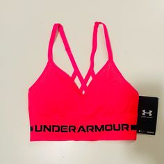 Under Armour Sport Bra Seemless Construction Hot Pink Active Wear Size : Small #Underamour#Sportbra#Lululemon#Alo#Yoga#Workout#Running#Nike#Adidas# Pink Sports Bra For Running, Athletic Fit, Pink Sweat-resistant Sports Bra For Training, Under Armour Sporty Stretch Sports Bra, Under Armour Bra, Under Armour Medium Support Sports Bra, Compressive Pink Sports Bra, Alo Yoga, Nike Running, Yoga Fitness